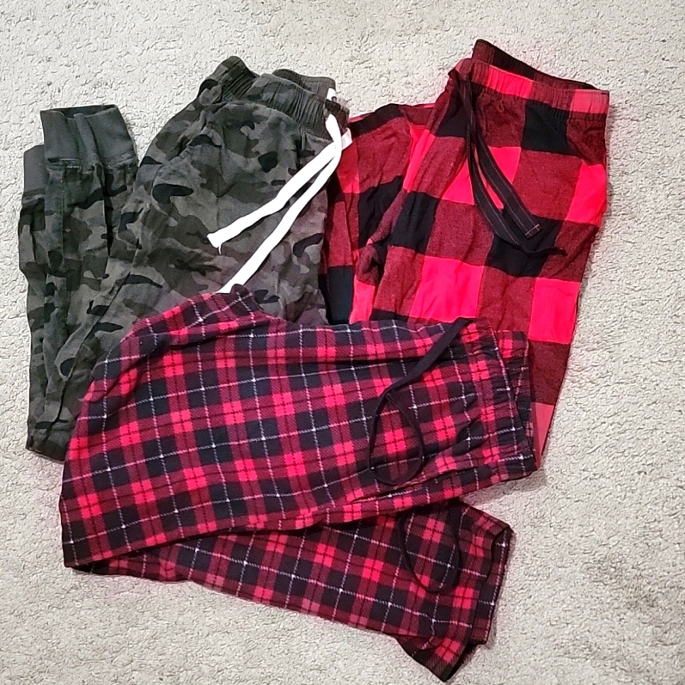 💤 Old Navy & Croft & Barrow Lounge Pants / 3-PJ Bottoms Bundle – Size Medium